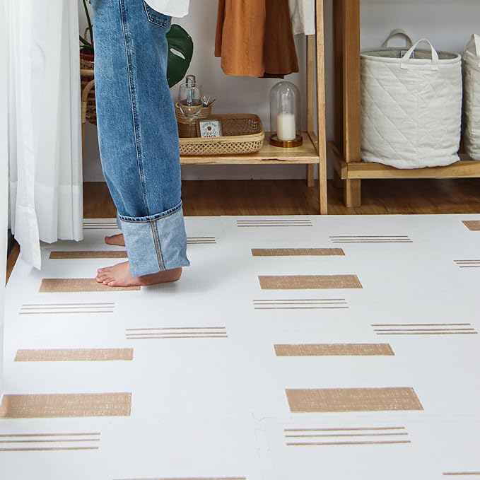 Baby Play Mats for Floor - Sol (6x6ft) - Premium EVA Foam Play Mat for Babies & Toddlers - Perfect for Tummy Time, Crawling, Playroom - Stylish & Comfortable Kids Play Mat-CubbioJoy