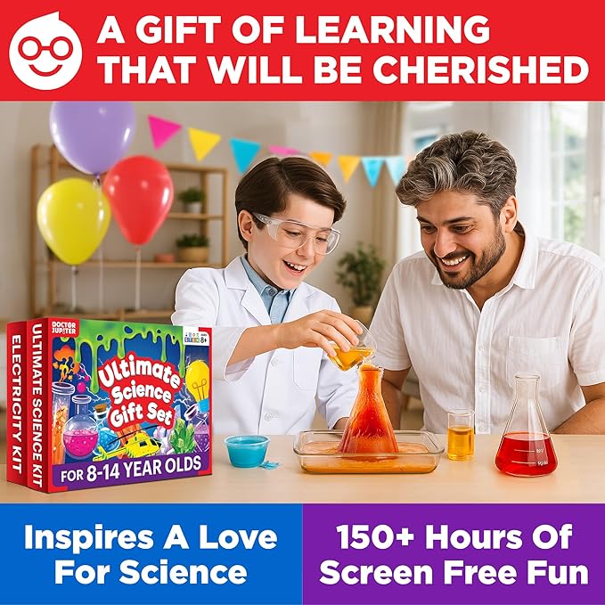 Doctor Jupiter Ultimate Science Gift Set of Science Kit, Electricity Kit for Kids Age 8-12 | Birthday Gifts for Boys & Girls of 8,9,10,11,12,13,14 Year Olds | STEM Learning & Education Toys-CubbioJoy