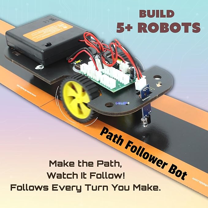 Butterfly EduFields 5in1 STEM Robotics kit | Robot Toys for Kids Ages 8 9 10 11 12 Years Old Boys Girls | Electronics Sensor Modules | No Coding Required | Birthday Gift for Kids Ages 8+-CubbioJoy