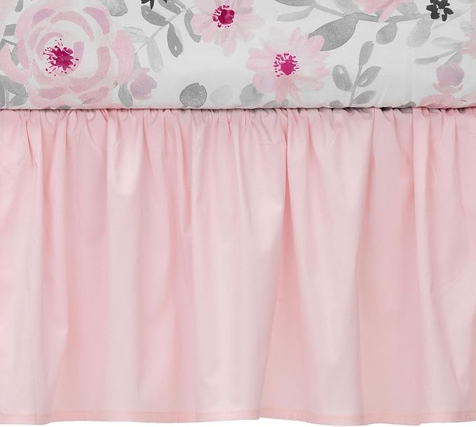 Bedtime Originals Blossom Pink Watercolor Floral 3-Piece Baby Crib Bedding Set-CubbioJoy
