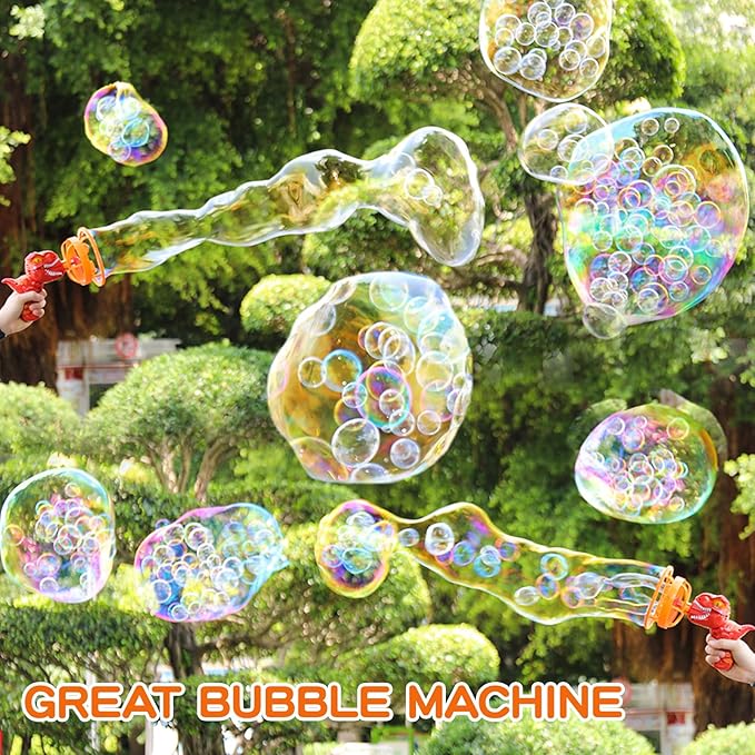 Dinosaur Bubble Machine for Kids 3 4 5 6 Years Old, Dinosaur Bubble Maker Toy Gun for Boys Girls 3-5 Years, Dino Bubble Blower Party Favor Gift for Toddler Kids 4 5 6 Years Old-CubbioJoy