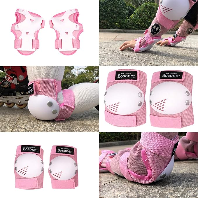 BOSONER Kids/Youth Knee Pad Elbow Pads for Roller Skates Cycling BMX Bike Skateboard Inline Rollerblading, Skating Skatings Scooter Riding Sports-CubbioJoy