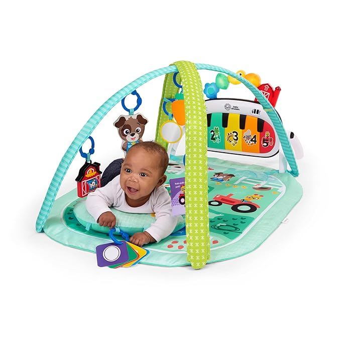 Baby Einstein Farm Explorers 4-in-1 Kickin’ Tunes Musical Meadow Music & Language Discovery Gym, Ages 0 Months and Up-CubbioJoy