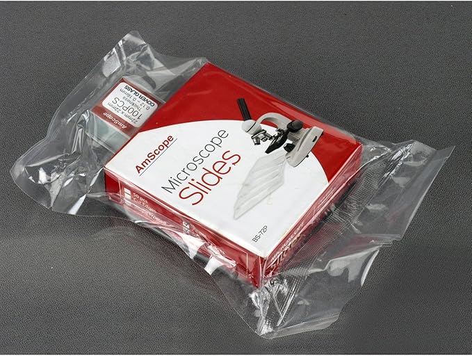 AmScope PS25-BSC12-72P100S22 25 Piece Microscope Prepared Slides, 72 Piece Pre-Cleaned Blank Plate Slides, 12 Piece Single Depression Concave Slides and 100 Piece Coverslips-CubbioJoy