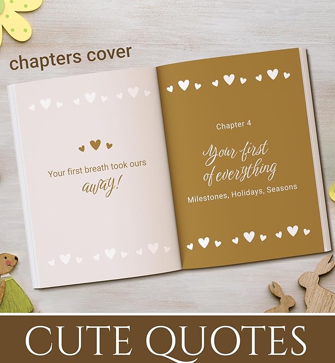 Babys First Year Book, Baby Memory Book Boy or Girl, Baby Photo Album, Minimalist Baby First Year Book, Scrapbook Baby, Keepsake Baby Memory Book, Gender Neutral Baby Milestone Warm Earth Colors-CubbioJoy