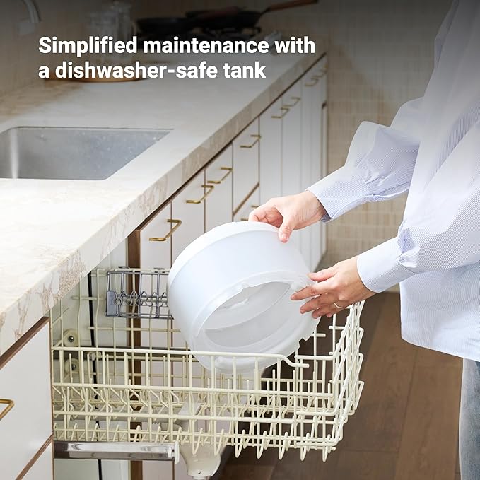 BLUEAIR Premium Smart Humidifier for Large Rooms, Bedrooms, Better Sleep with Evaporative Invisible Mist Tech, Auto Humidify, Easy Top Fill, Smart Control with App, Touchscreen, 3.5L Tank for 48 hours-CubbioJoy