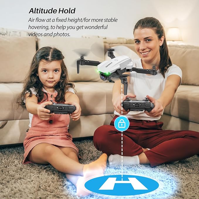Drone With Camera 1080P for Kids And Adults, RC Quadcopter with Altitude Hold, Mini Drone With One Key Start, Waypoint Fly, Headless Mode, 3D Flip, 3 Speeds, Remote Control Drone for Beginners-CubbioJoy