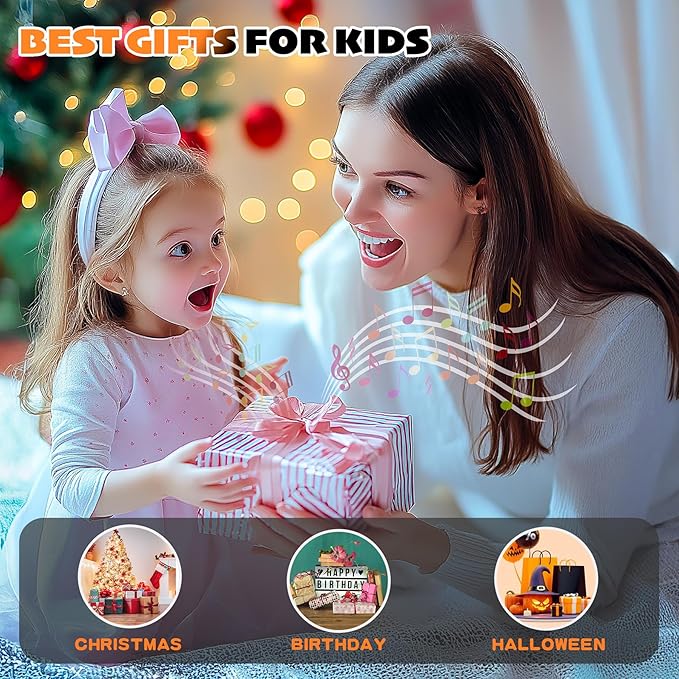 Karaoke Machine for Kids & Adults, Portable Bluetooth Mini Karaoke Speaker with 2 Wireless Microphone and Lights, Birthday Gifts for Girls & Boys, Toys for Girls, Family Home Party (Black)-CubbioJoy