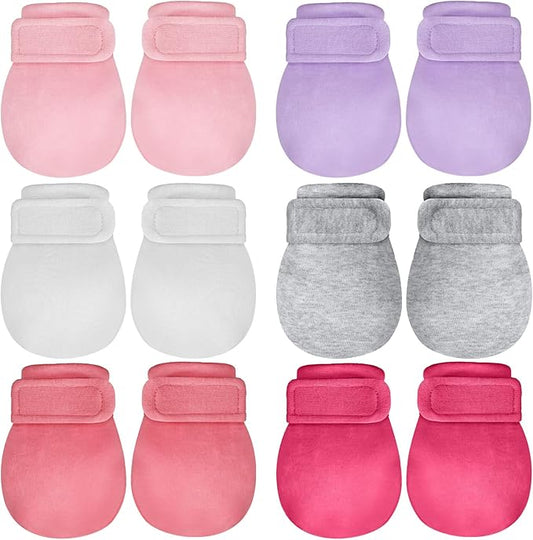 Adjustable Baby Mittens No Scratch Newborn Cotton Breathable Gloves Warm Baby Mitts for Boys Kids-CubbioJoy