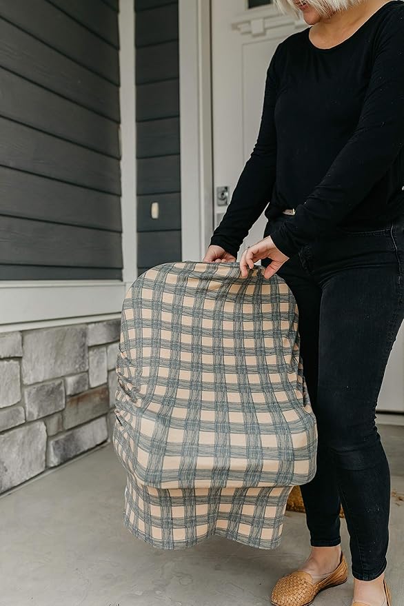 Copper Pearl Multi-Use Cover: Car Seat Covers, Nursing Cover, and Stroller Cover for Sun - Stretchy Fabric, All-Season Use, Stylish Designs, Easy Access for Moms - Billy-CubbioJoy