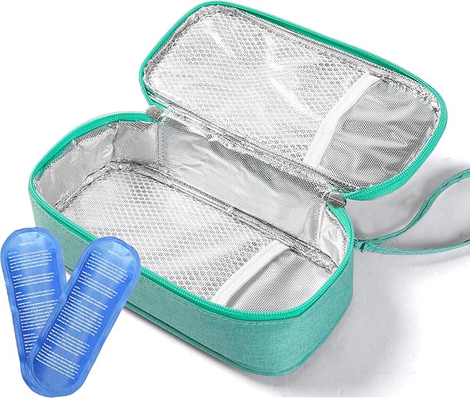Insulated Breastmilk Cooler Bag with 2 Ice Packs - Breastmilk Cooler Organizer Bag for Daycare, Breastfeeding Mom Travel Outdoor-CubbioJoy