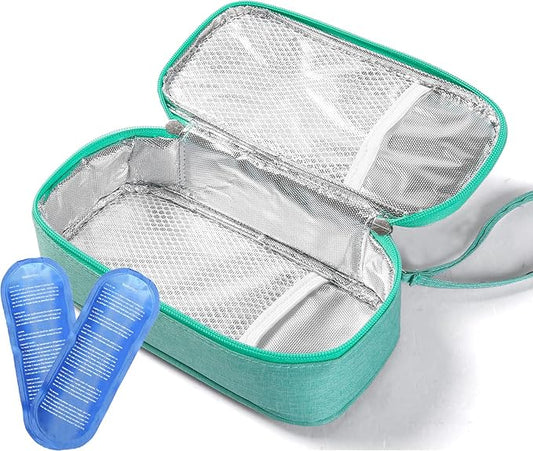 Insulated Breastmilk Cooler Bag with 2 Ice Packs - Breastmilk Cooler Organizer Bag for Daycare, Breastfeeding Mom Travel Outdoor-CubbioJoy