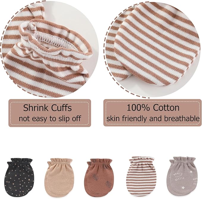 Baby Hats Mittens and Socks Set Cotton Newborn Hat Beanie Soft Infant Girls Boys Caps Gloves 0-6 month-CubbioJoy