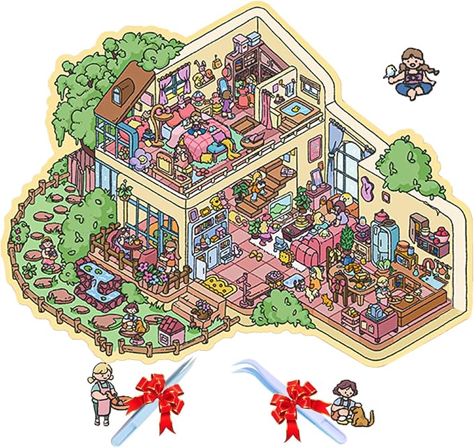 DIY 3D Sticker Scene，Jumbo-Large Sisters Party, Reusable Sticker, Cute Sets for Free Combination, Waterproof for Anywhere, Crafts Party Favors Birthday Gift-CubbioJoy