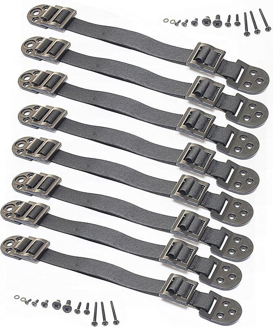 Boxiki kids Furniture Straps - Anti Tip Strap for Baby Proofing & Child Safety - 8 Pack of Adjustable Wall Straps and TV Straps - Fixings to Anchor Shelves & Cabinets(Black)-CubbioJoy
