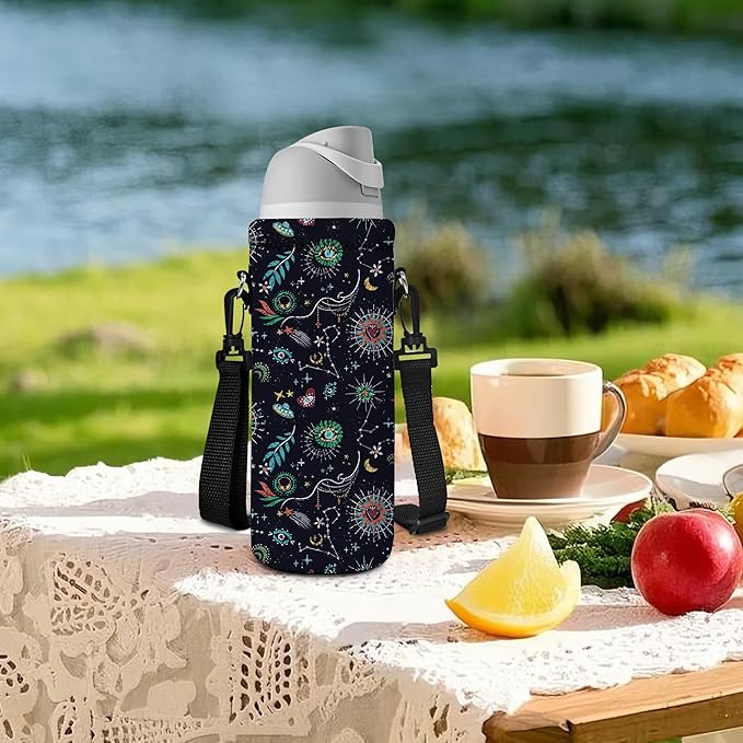 AUPET Water Bottle Bag Carrier,24oz/32oz Insulated Neoprene bottle Sling Holder Case Pouch Cover for 1000ML/750ML Bottles with Shoulder Strap for walking-CubbioJoy