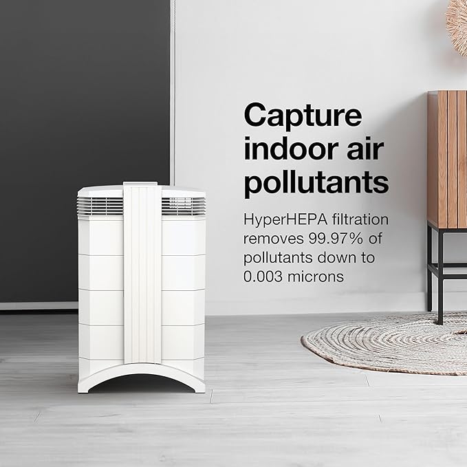 IQAir HealthPro Compact XE Air Purifier - Compact HyperHEPA Fration for Rooms up to 1240 sq ft - Allergens, Smoke, Dust, Mold, Pet Dander, Swiss Made, WiFi Enabled-CubbioJoy