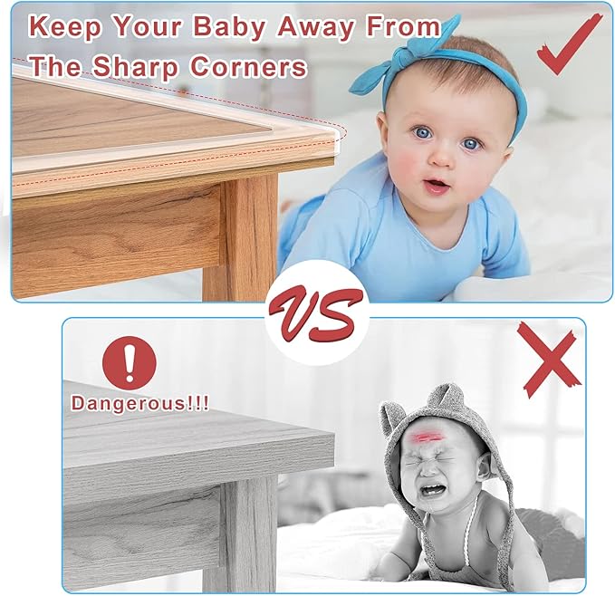 Corner Protectors Baby Proofing,Clear Corner Protector,Soft Edge Protector 6.6ft(2M) Corner Guards Furniture Corner&Edge Safety Bumpers with Upgraded Strong Adhesive for Furniture&Sharp Corners-CubbioJoy
