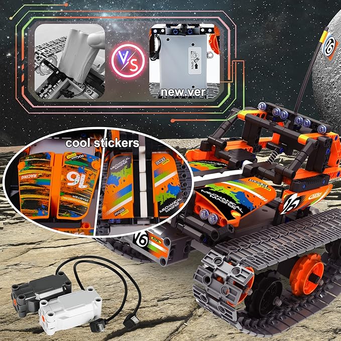 BIRANCO. STEM Remote Control Building Kit 3 in 1 RC Tracked Racer/Tank/Robot Engineering Toys, Science Construction Play Set, Toy Car Christmas for Boys & Girls Age 8-12 (392pcs)-CubbioJoy