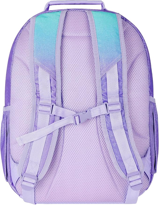 Choco Mocha Backpack for Girls, Elementary School Backpack for Girls Ages 6-8 Kids Kindergarten Backpack Bookbag 17 Inch with Chest Strap, Purple-CubbioJoy