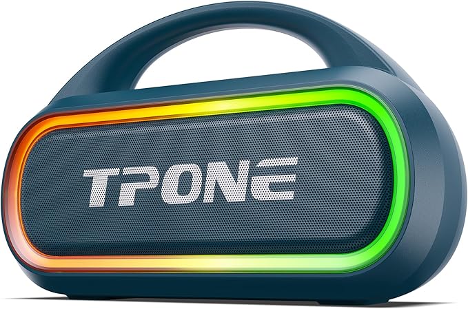 Bluetooth Speaker, IPX7 Waterproof Portable Wireless Speaker with 30W (Peak) Loud Stereo Sound, 100ft Range, Multi-Colors Rhythm Lights, TWS Pairing, BT5.3, for Home/Party/Outdoor/Beach (Indigo Blue)-CubbioJoy