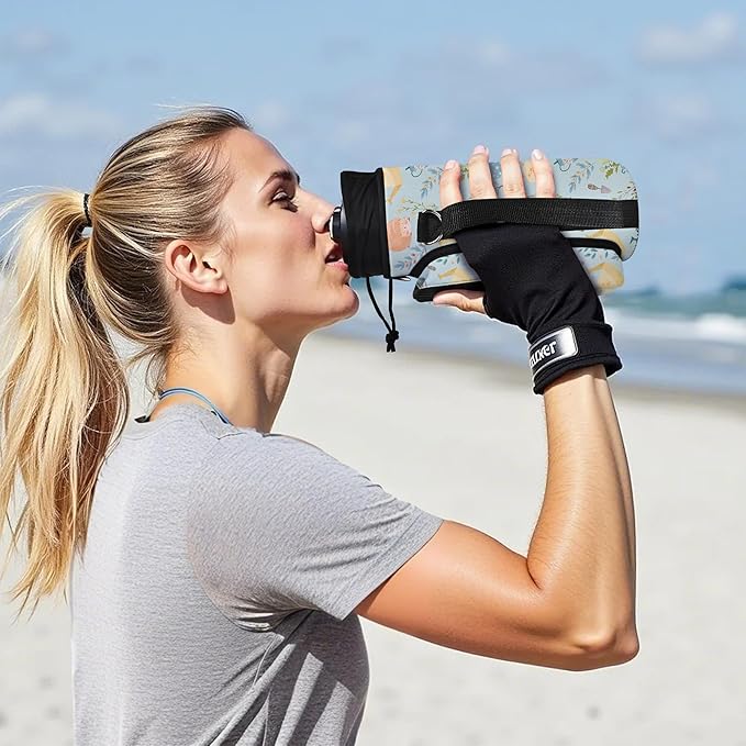 25/32/40/64oz Water Bottle Bag Holder Carrier-Insulated Crossbody Sling Case Sleeve with Strap & Pockets for Men Women Gym Cycling Travel Walking Hiking Camping-CubbioJoy