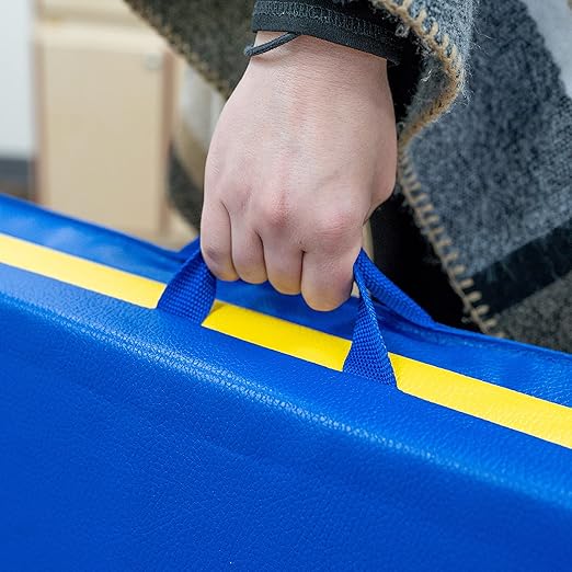 Children's Factory Rainbow Folding Gym Mat, 4' x 6', CF321-145, Toddler and Baby Preschool Activity Floor Mat, Kids Soft Play Equipment for Playroom-CubbioJoy