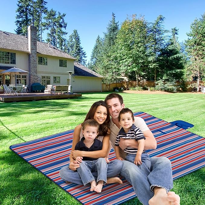Beach Blanket Picnic Mat Outdoor Picnic Blanket Extra Large Sand Proof Waterproof Portable Beach Chair Mat for Adult Camping Hiking Travel Park Law Grass-CubbioJoy