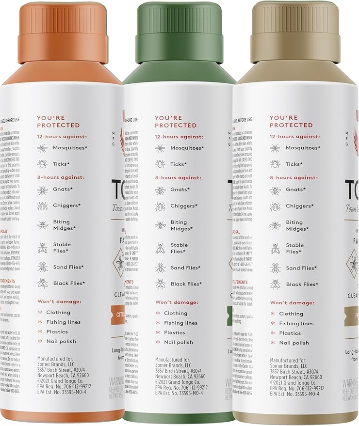 Insect Repellent Variety Pack, 12-Hour Mosquito & Tick Protection, Picaridin-Based, Water-Based, Lightweight, Quick-Drying, DEET Alternative, Face & Body Use, 3 Pack-CubbioJoy