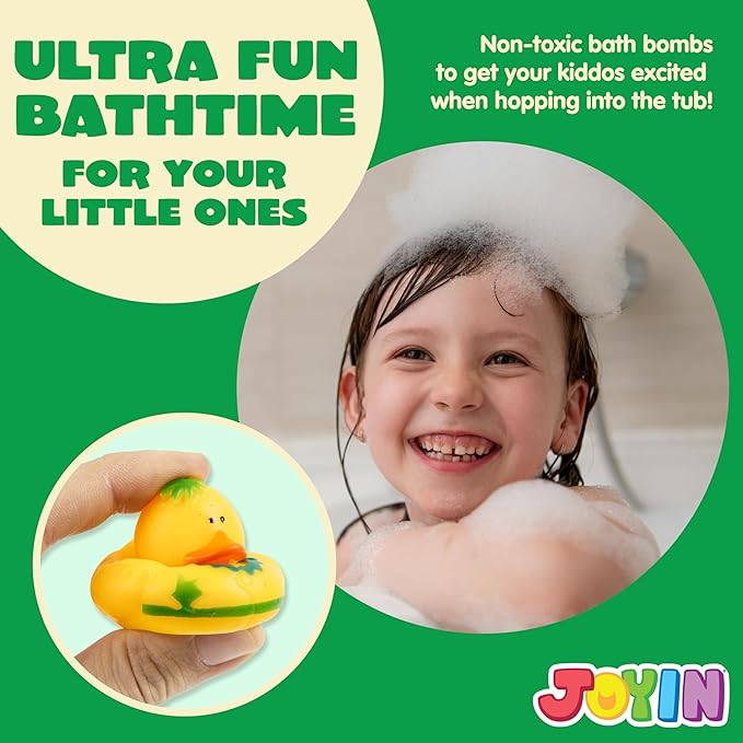 JOYIN 240 Pcs Rubber Ducks, Random Assortment Ducks Bulk with Mesh Carry Bag, Mini Rubber Duckies for Baby Bath Toys, Kids Toddler Summer Pool Toys Birthday Gifts Party Favors-CubbioJoy