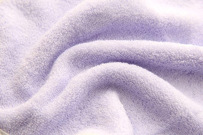 HIPHOP PANDA Baby Washcloths, Rayon Made from Bamboo - 2 Layer Ultra Soft Absorbent Newborn Bath Face Towel - Reusable Baby Wipes for Delicate Skin - Purple, 6 Pack-CubbioJoy