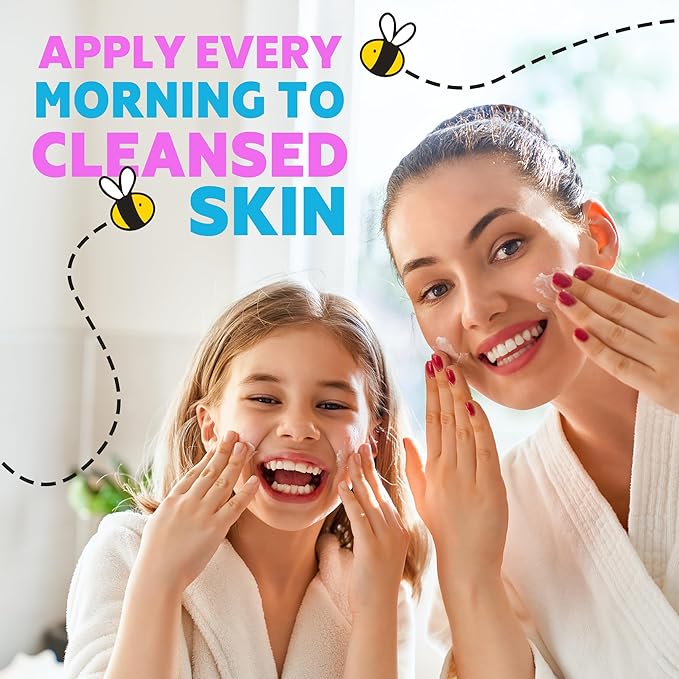 Kid Face Sunscreen Moisturizer with SPF – SPF 30 Mineral Face Sunscreen – Lightweight, Non-Greasy, Reef-Safe with Zinc Oxide & Niacinamide – Broad-Spectrum UV Protection – Daily Moisturizer for Kids-CubbioJoy