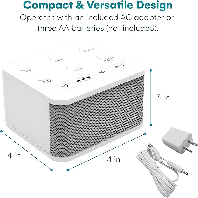 Big Red Rooster Sleep Sound Machine - White Noise Device for Kids and Babies with Rain and Nature Sounds - Portable Noise Cancellation for Nap Time, Bedroom, Nursery, or Office - 4x4x3 in-CubbioJoy