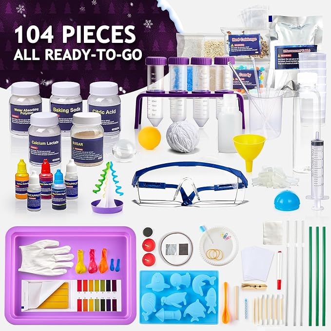 Japace 100+ Experiments Science Kit for Kids, Cool Boy Christmas Birthday Gift Ideas, Chemistry and Physics Set STEM Toys for Boys Girls-CubbioJoy