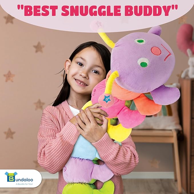 Bundaloo Jumbo Musical Caterpillar Plush Toy - Plays Fun Songs and 8 Musical Key Notes | for Children & Toddlers-CubbioJoy