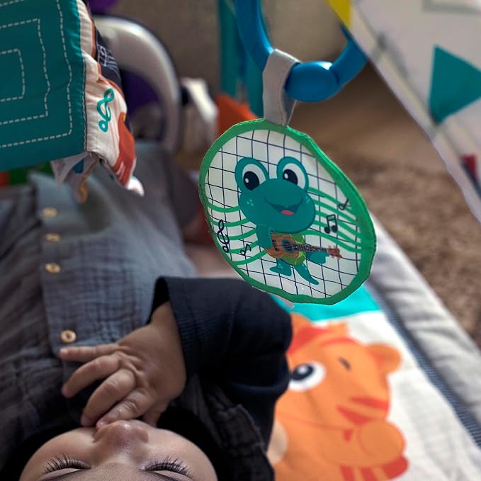 Baby Einstein 4-in-1 Kickin' Tunes Music and Language Play Gym and Piano Tummy Time Activity Mat-CubbioJoy