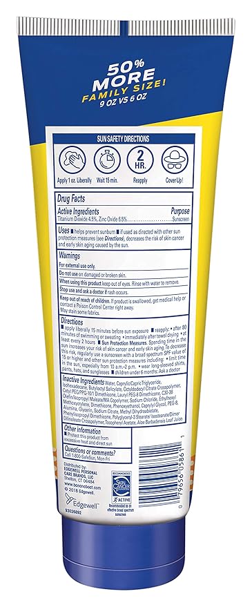 Banana Boat Kids Sport Sunscreen Lotion SPF 50, 9.5oz | Sunscreen for Kids, Childrens Sunscreen, Kids Sunblock, Lotion Sunscreen, Oxybenzone Free Sunscreen SPF 50, Family Size Sunscreen, 9.5oz-CubbioJoy