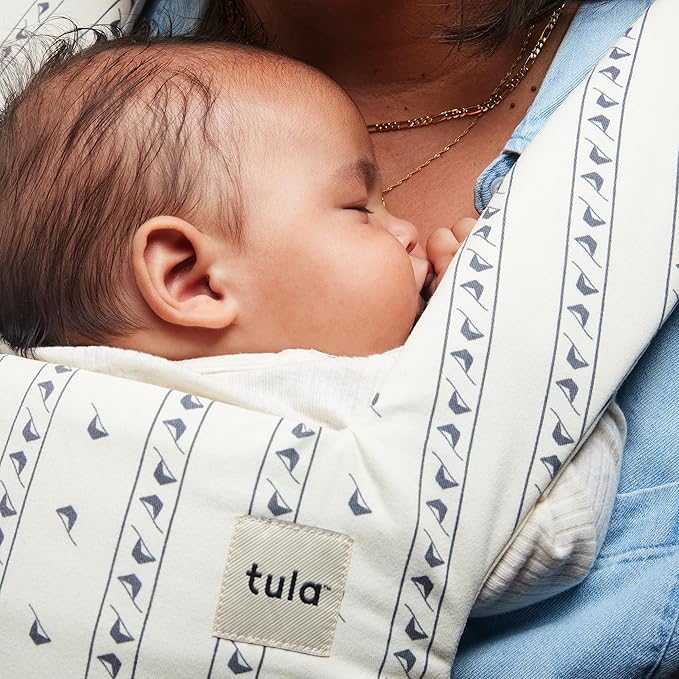 Baby Tula Explore Cotton Baby Carrier 7 – 45 lb, Adjustable Newborn to Toddler Carrier, Multiple Ergonomic Positions Front and Back, Soft and Supportive – Tula Coast, Folklore-CubbioJoy