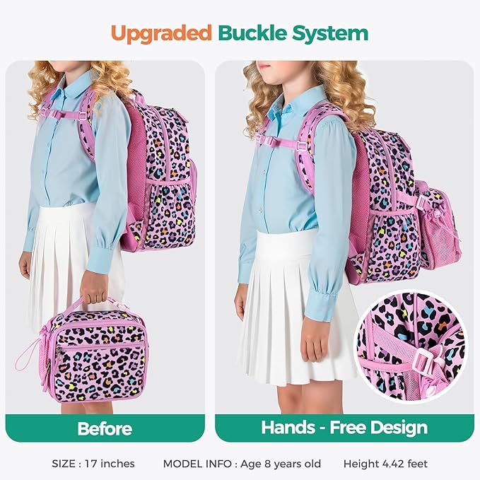 Choco Mocha Mermaid Backpack for Girls, Elementary School Backpack for Girls Ages 6-8 Kids Kindergarten Backpack Bookbag 17 Inch with Chest Strap, Purple-CubbioJoy