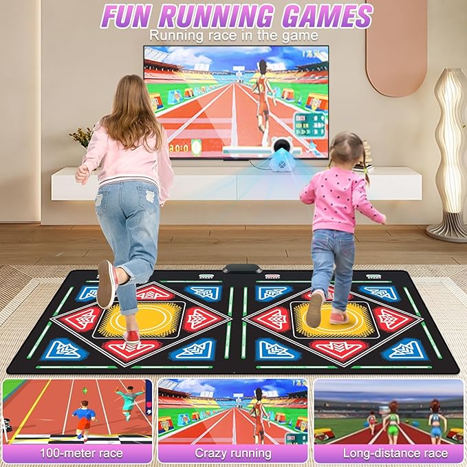 Dance Mat, Electronic Dance Mat, Double User Dance Mat with Game Controller, Non-Slip Dance Pad for Kids Adults, Christmas Birthday Gifts for Girls Boys-CubbioJoy