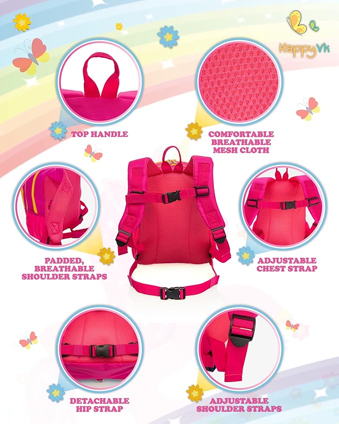 Backpack with Leash for Kids-Anti Lost Walking Toddler Leash-Unicorn design-for 1-4 Years Old Girls-CubbioJoy