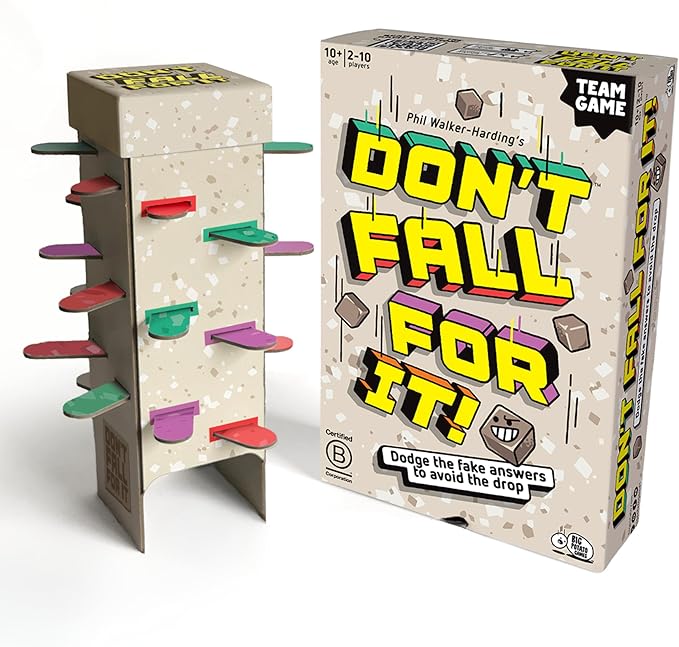 Don't Fall for It – Fun Trivia Board Game Age 3+ for Families and Kids | Hilarious Family Game for All Ages | 2+ Players, Portable and Easy to Play-CubbioJoy