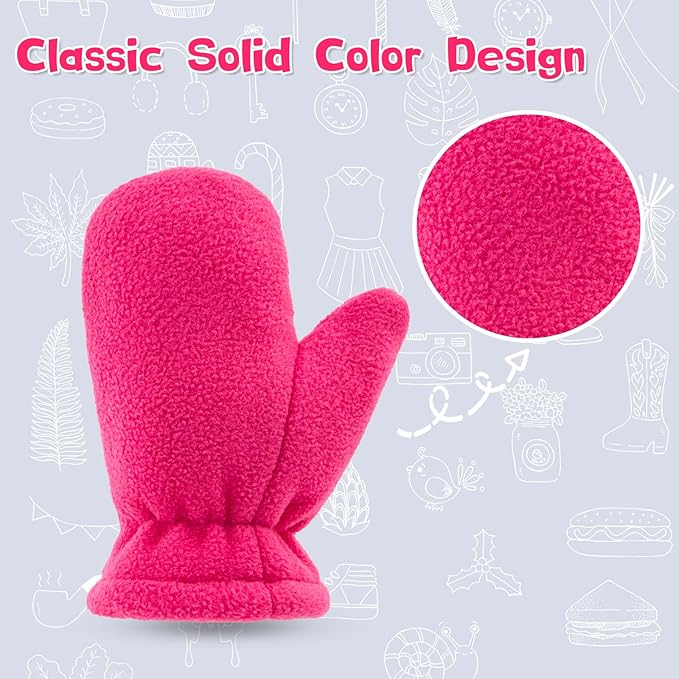 BAVST Baby Toddler Winter Mittens Girls Warm Fleece Lined Gloves Kids Sherpa Lined Mittens for Boys-CubbioJoy