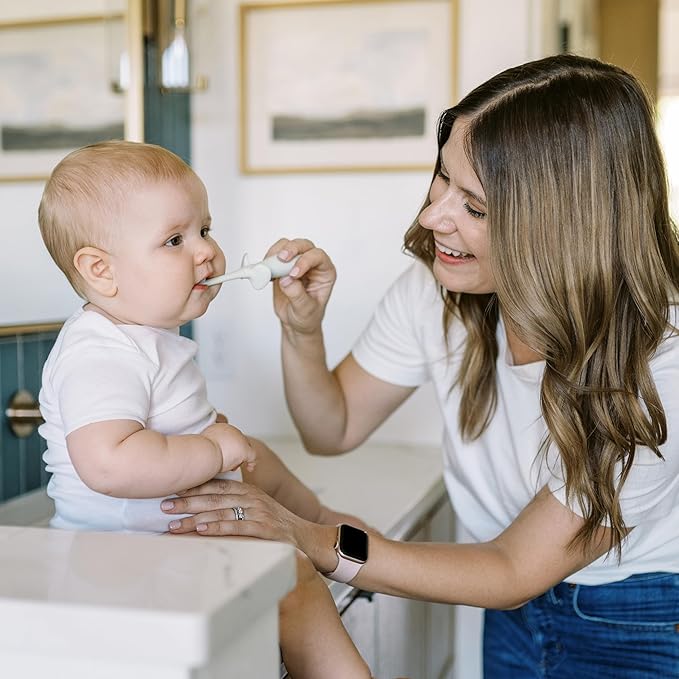 Dr. Brown's Infant-to-Toddler Toothbrush, Elephant, Mint, 0-3 Years-CubbioJoy