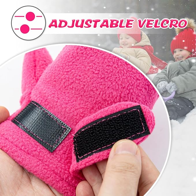 BAVST Baby Toddler Winter Mittens Girls Warm Fleece Lined Gloves Kids Sherpa Lined Mittens for Boys-CubbioJoy