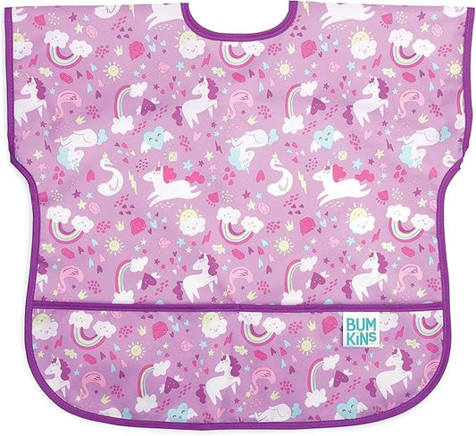 Bumkins Bibs - Toddler Bibs, Waterproof, Large for 1-3 Years, Short Sleeve-CubbioJoy