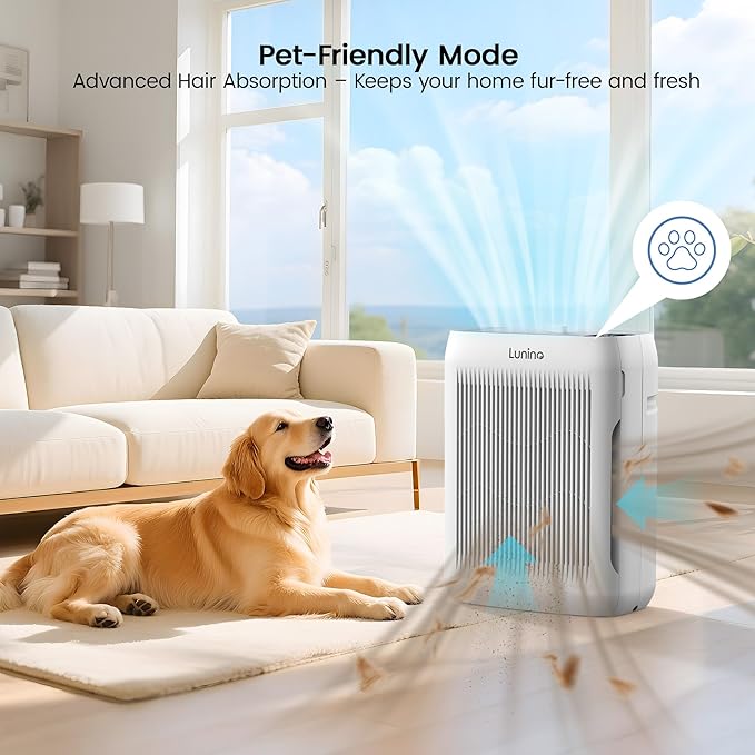 Air Purifiers for Home Large Room up to 3000 Ft², LUNINO Air Purifier with Auto & Pet Mode, 4 Fan Speeds, Aromatherapy, H13 HEPA Washable Filter for Allergies, Pet Hair, Smoke, Odors, Pollen, Dust-CubbioJoy