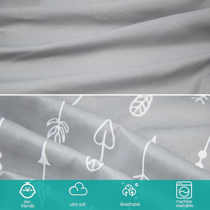 4-Pack Fitted Pack and Play Sheets for Boys and Girls - Breathable, Soft Microfiber Baby Sheets in Grey and Pink-CubbioJoy