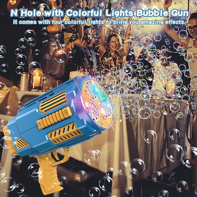 Bubble Machine Automatic Bubble Gun with Bubble Refill Solution, Bubbles Kids Toys for Girls Boys 3 4 5 6 7 8 9 10 11 12 Years Old, Summer Fun Outdoor Toy Birthday Party Halloween Favors(No Dip)-CubbioJoy