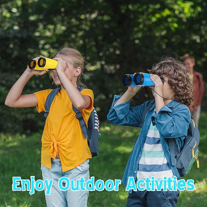 24 Pieces Toy Binoculars with Neck String Assorted Colors Novelty Binoculars Camping Birthday Party Supplies Nature Exploration Toys for Outdoors Indoors Sightseeing, Camping, Birdwatching Wildlife-CubbioJoy
